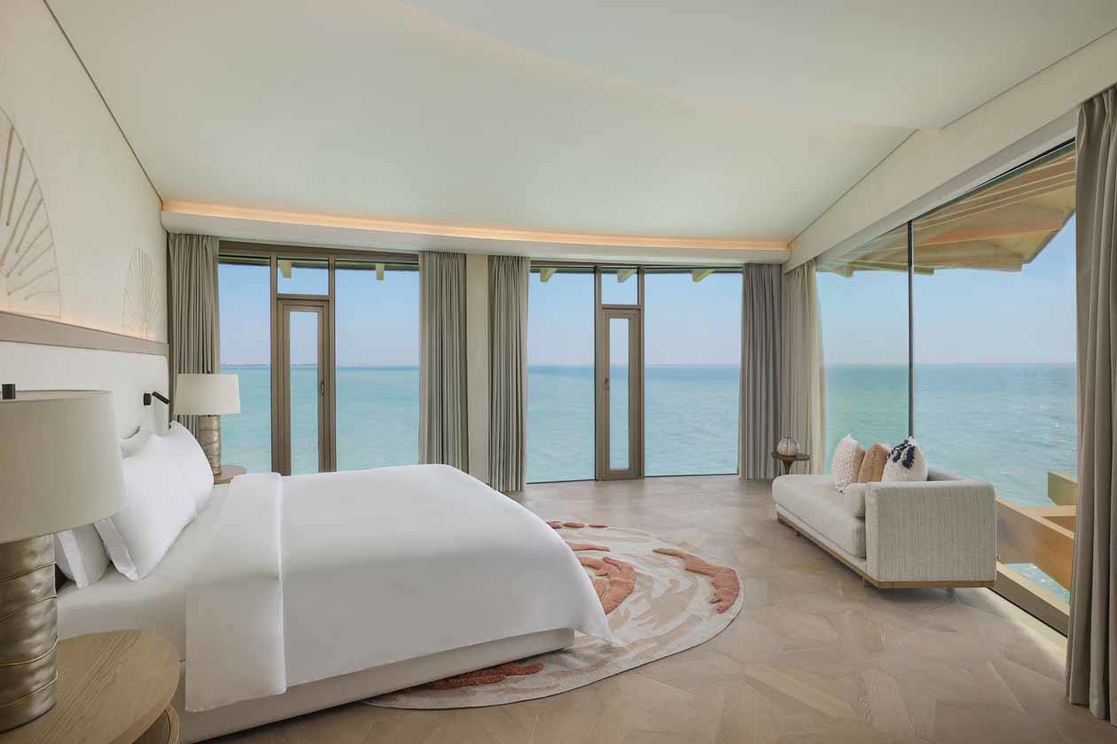 The St. Regis Red Sea Resort - Coral Villa - Bedroom View. Copyright © The St. Regis Hotels & Resorts / Marriott Bonvoy