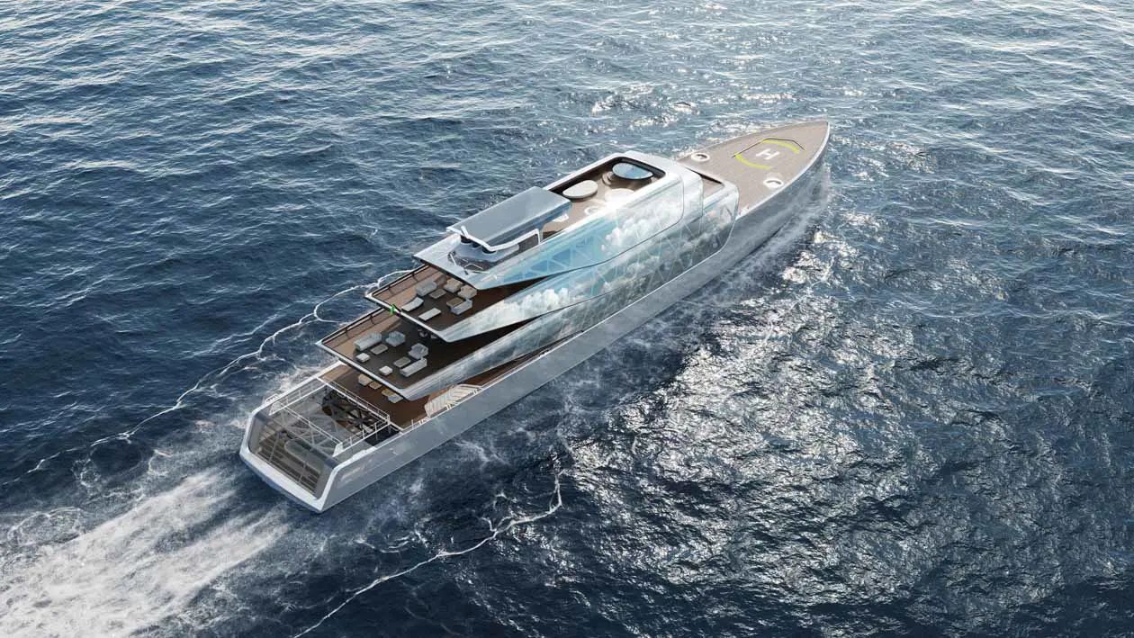 Pegasus 88-meter superyacht, Jozeph Forakis Design. Copyright © Jozeph Forakis 2023. 