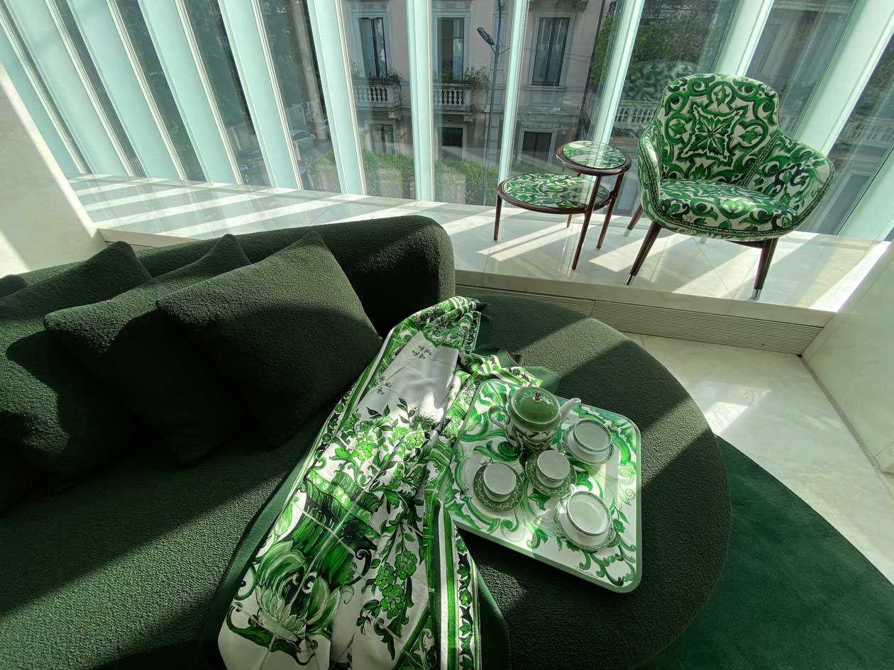 Dolce&Gabbana Casa Collezione Verde Maiolica. Foto: Copyright © Avion Luxury Magazine