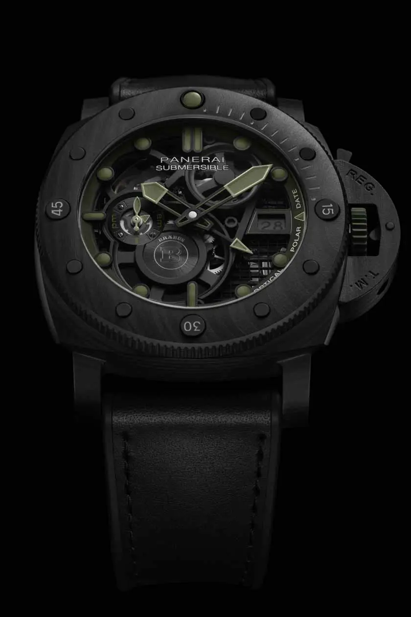 Panerai Submersible S Brabus Verde Militare Edition. Copyright © Panerai / Brabus.