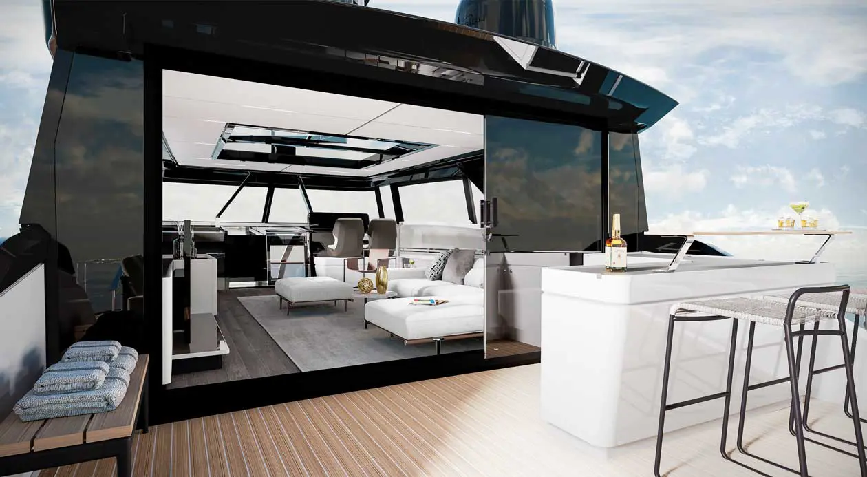 Nuovo Ferretti Yachts 1000 Skydeck. Copyright © Ferretti Group.