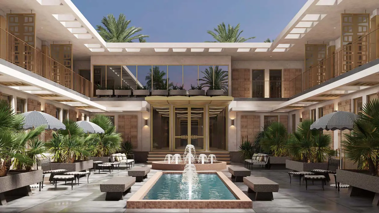 Terminal Privato Aeroporto di Miami, PS MIA, Courtyard - Rendering: Copyright © Aeroporto Internazionale di Miami