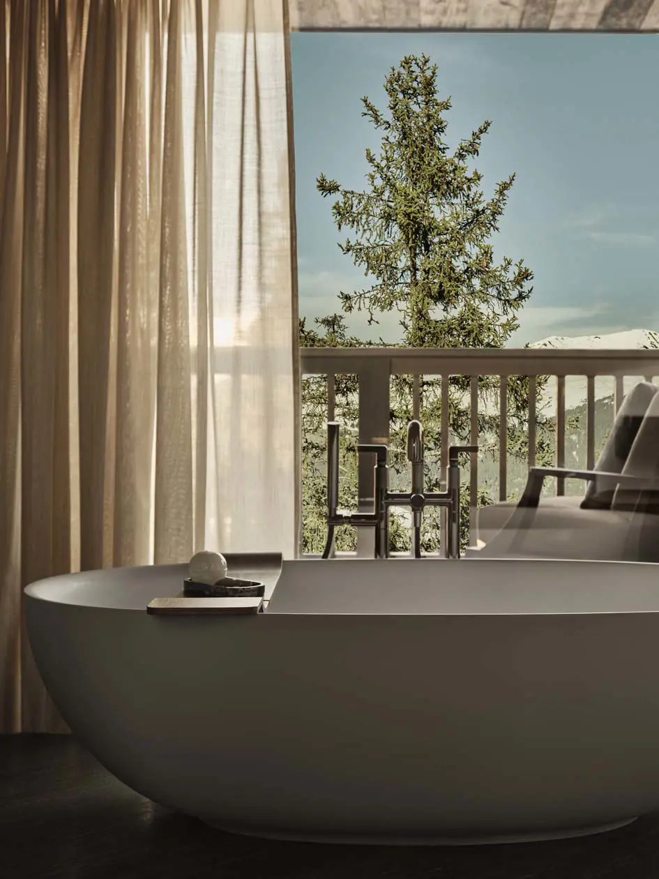 Rosewood Courchevel Le Jardin Alpin_Premier Junior Suite, Bathroom Foto ©Ben Anders