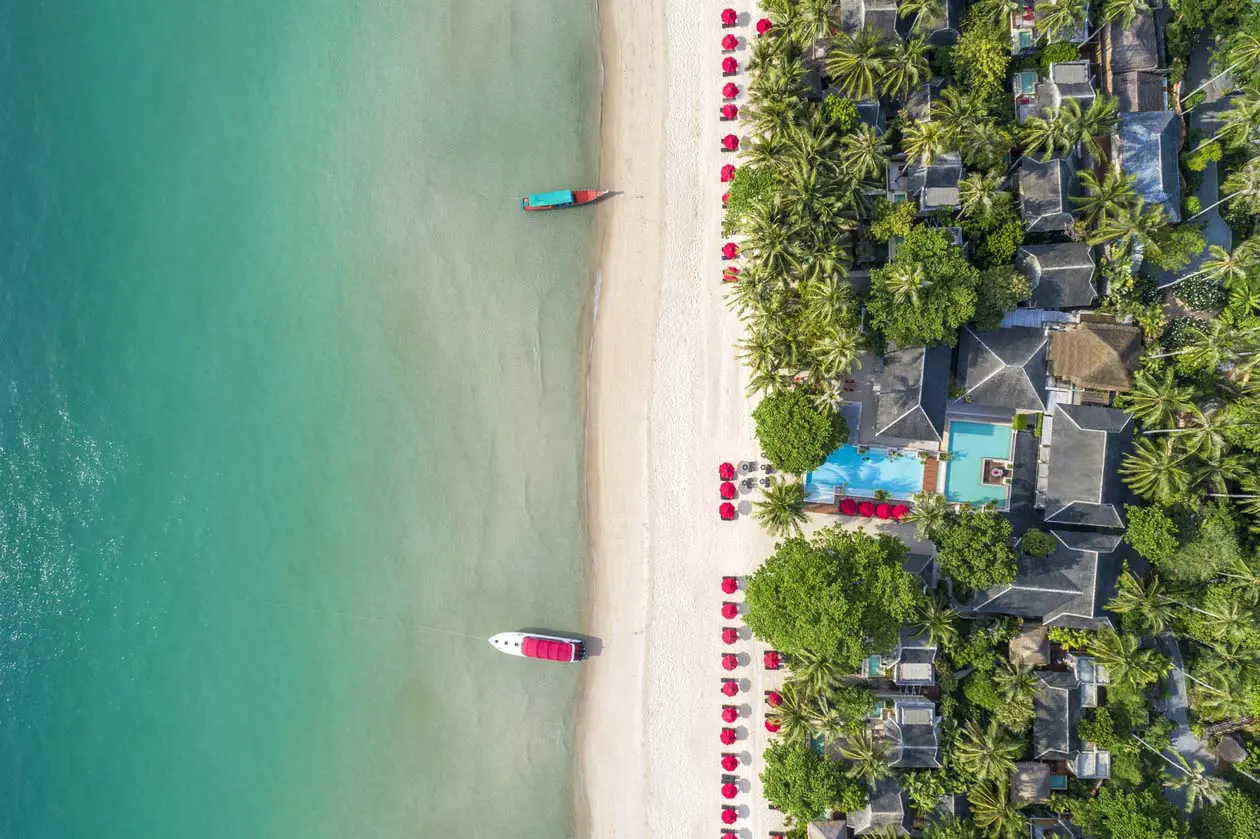 Anantara Rasananda Koh Phangan Villas, vista aerea Foto: Copyright © Anantara