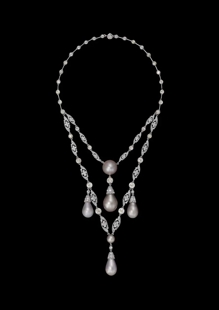 Collana, Cartier Parigi, eseguita su ordinazione, 1911, Platino, diamanti, perle naturali, Collezione Cartier - copyrights Nils Herrmann, Collection Cartier © Cartier