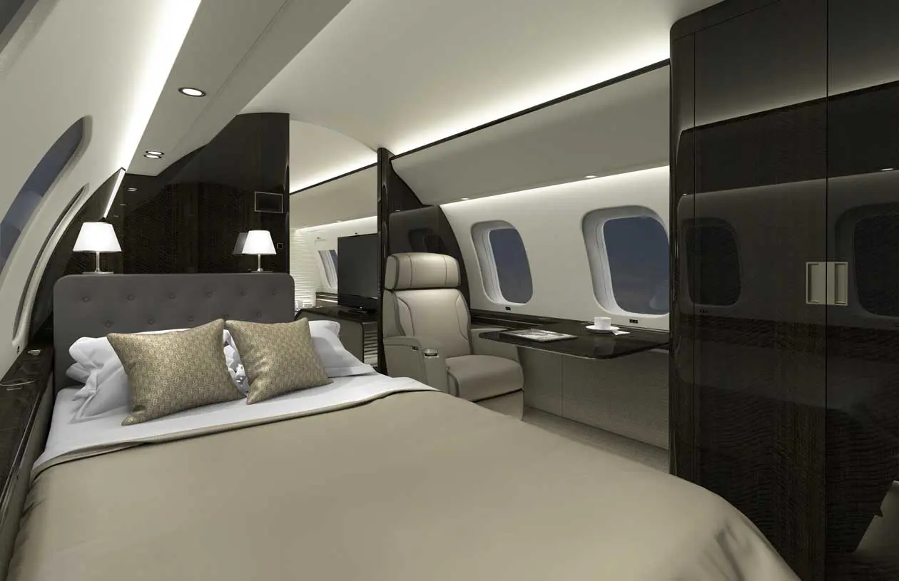 Bombardier Global 8000 Principal Suite Bed Night Copyright © Bombardier