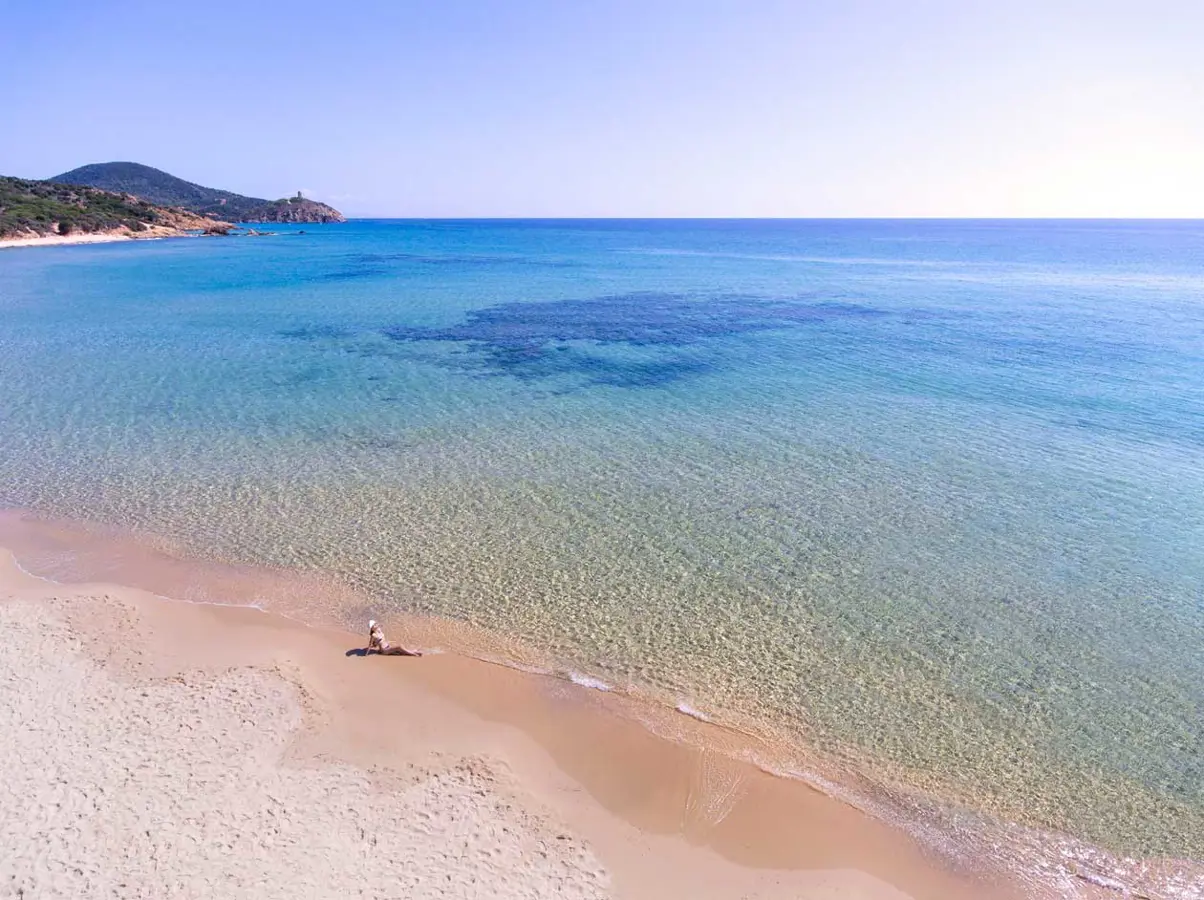 Chia Laguna, spiaggia