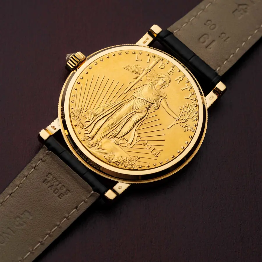 Coin Watch Collection orologio con una moneta in oro giallo
