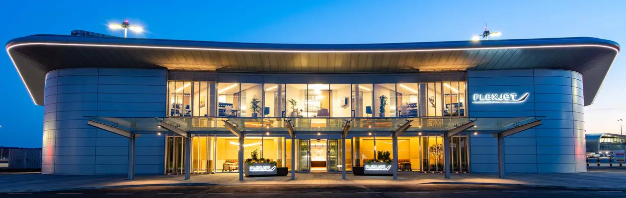 Il terminal privato Flexjet a Farnborough