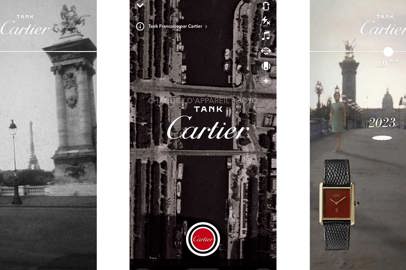 Cartier e Snapchat celebrano l'iconico Tank Française
