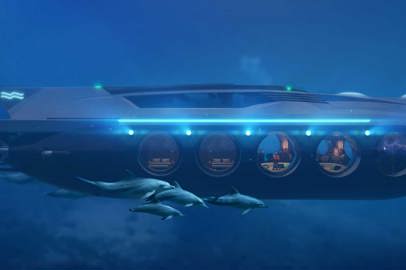 Il design degli interni di Nautilus Yacht Submarine