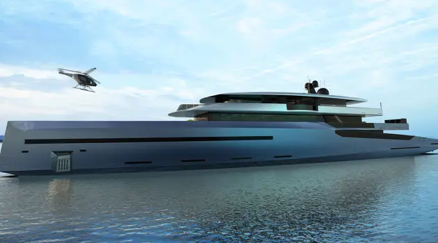 Il nuovo concept Bravo 75 di BYD Group, un superyacht di 75 metri con tripla propulsione ibrida