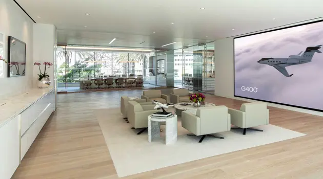 Lo showroom di Gulfstream a Beverly Hills