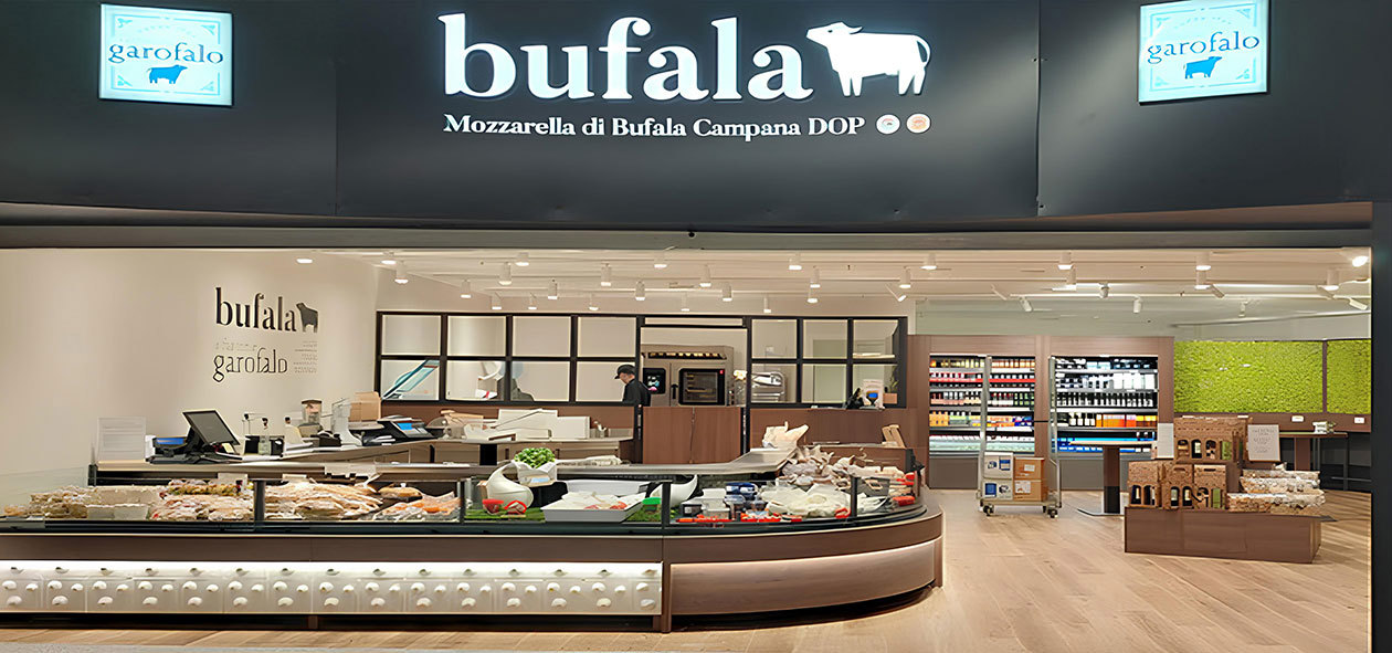 Bufala di Fattorie Garofalo. Foto © Sea Spa - Aeroporto di Milano Malpensa
