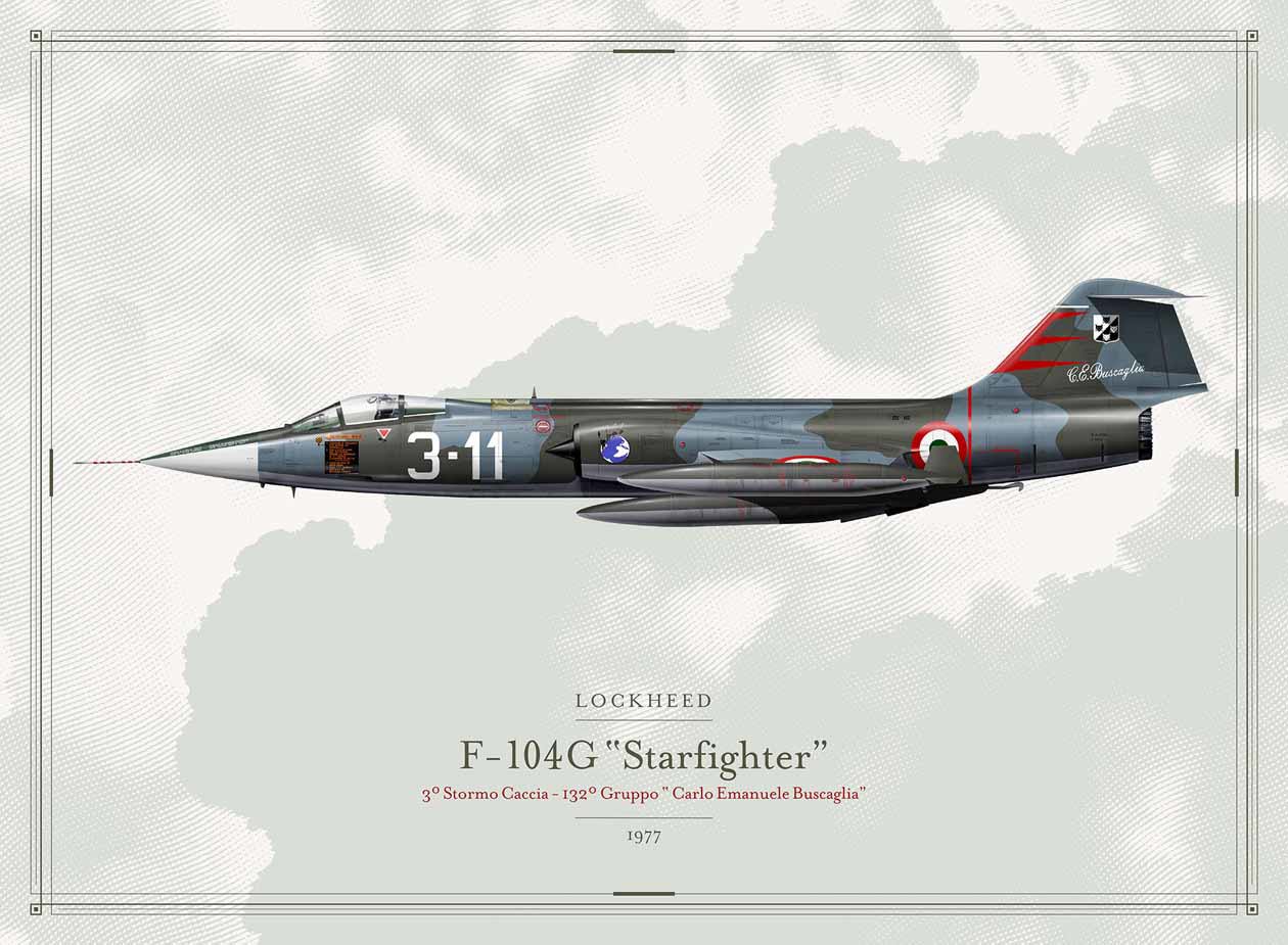 F-104 G Starfighter Litografia Copyright © Aeronautica Militare 