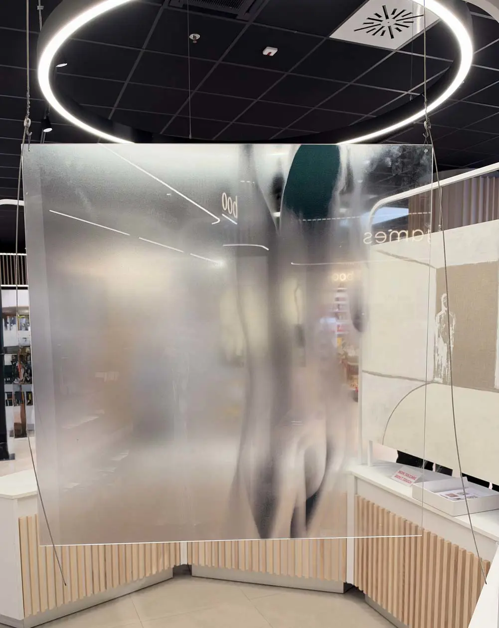 From flames to ashes to Flame, 2024, stampa su plexiglass, 70x70 cm - Where are you running from Foto: Ufficio stampa Difstore Art Space / Studio BElive