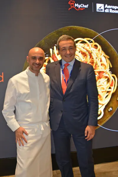 Momenti dell'inugurazione del Bistro by Mastercard all’aeroporto di Roma Fiumicino