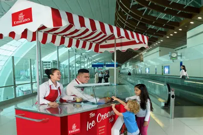 Gelato in omaggio per chi parte con Emirates dall'aeroporto di Dubai