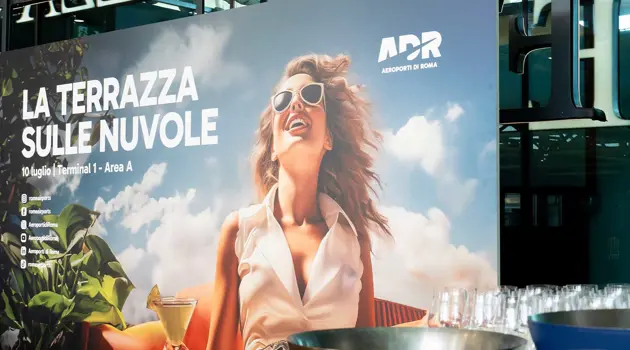 Terrazza Eataly all'aeroporto di Roma Fiumicino