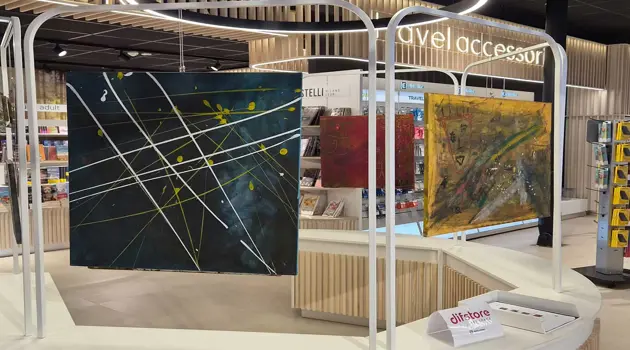 Charlie Ben in mostra nel difstore di Milan Bergamo Airport