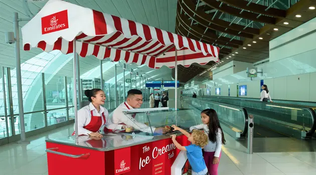 Gelato in omaggio per chi parte con Emirates dall'aeroporto di Dubai