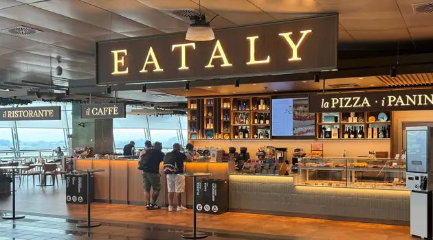 Eataly all'aeroporto di Torino nella rinnovata sala imbarchi