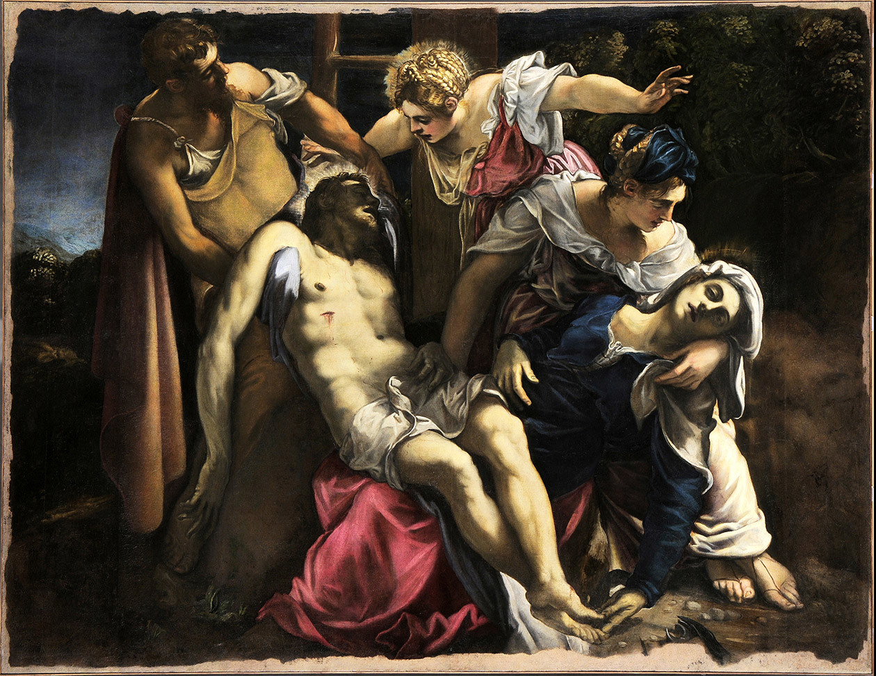 Jacopo Tintoretto, La Deposizione di Cristo 1562 ca., olio su tela di lino, cm 227 x 294. Foto Copyright © Venezia, Gallerie dell’Accademia