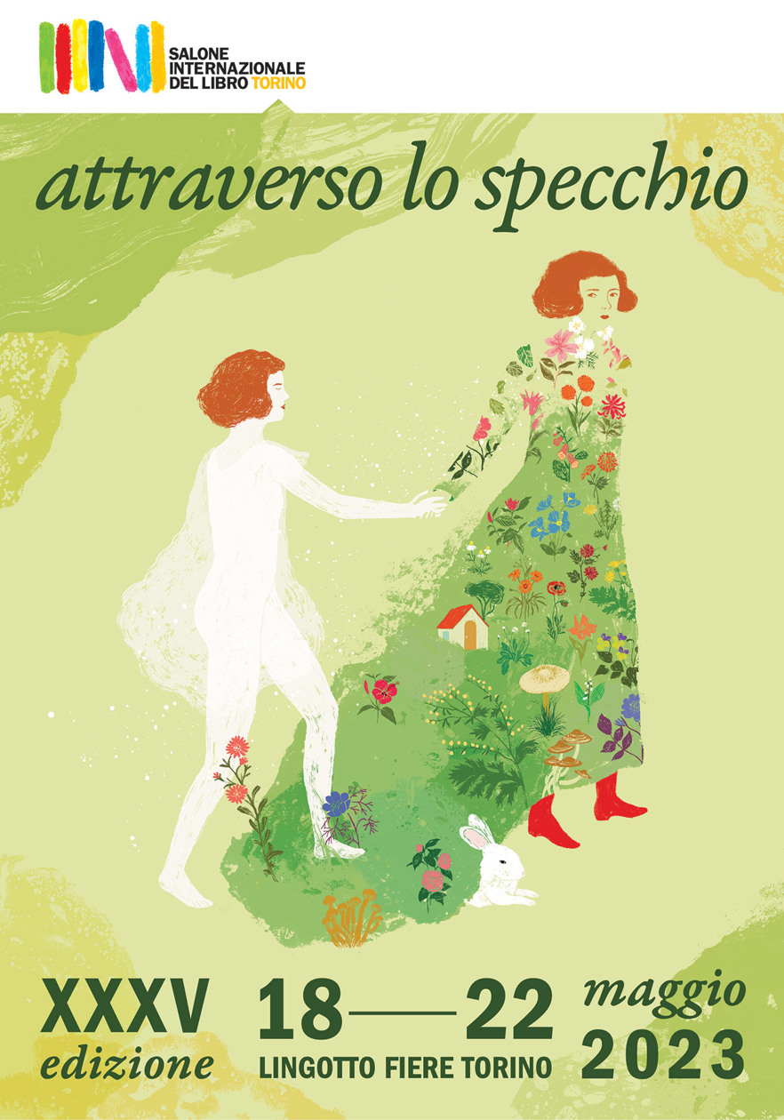 Manifesto realizzato da Elisa Talentino. Foto manifesto: Copyright © Ufficio Stampa Fiera del Libro di Torino 