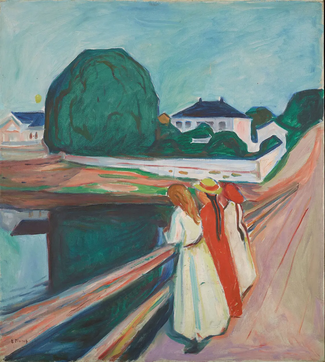 Edvard MunchThe Girls on the Bridge1927Oil on canvas, 100,5x90 cm Foto Halvor Bjørngård © Munchmusee Foto: © Ufficio Stampa Arthemisia