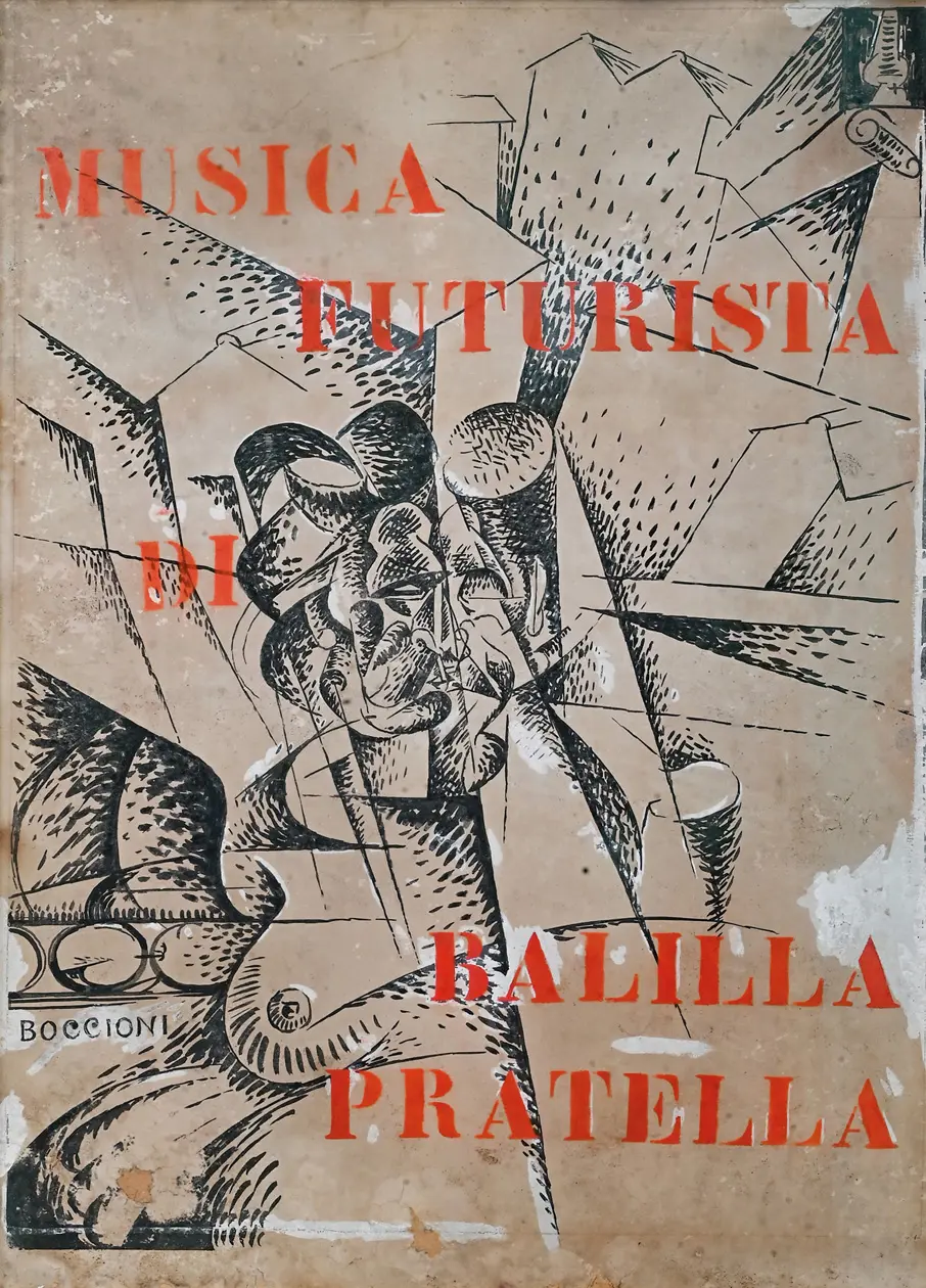 Umberto Boccioni Copertina per Musica futurista di Balilla Pratella - 1912 (tempera e inchiostro su carta). Collezione privata Torino.. Foto solo per uso editoriale: Copyright © Ufficio stampa Museo nazionale di Matera