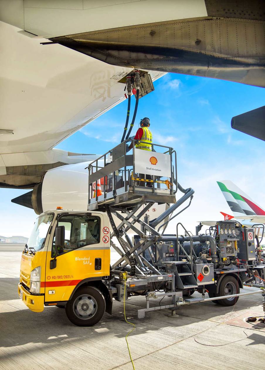 First Flights with Sustainable Aviation Fuel from Dubai | Emirates. Copyright © Emirates Airlines / The Emirates Group
