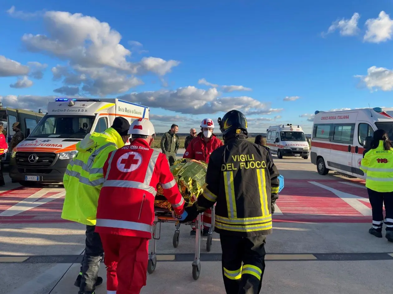 Immagini in pista dell'esercitazione all'aeroporto di Trapani Birgi Foto © Ufficio Stampa Aeroporto di Trapani