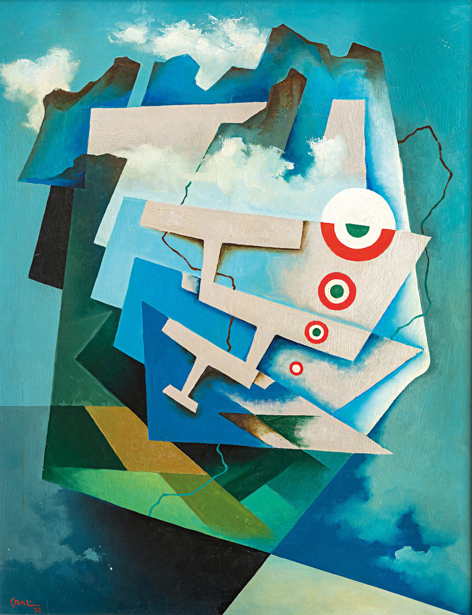 Tullio Crali Ali tricolori 1932 (olio su tavola) Collezione-privata.. Foto solo per uso editoriale: Copyright © Ufficio stampa Museo nazionale di Matera