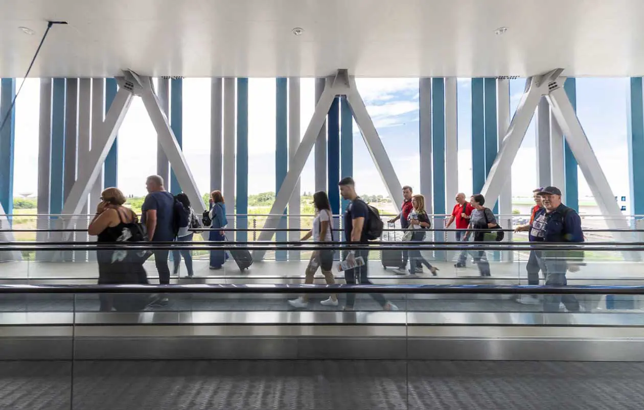 Trieste Airport, Polo Intermodale, Tapis Roulant Bridge.