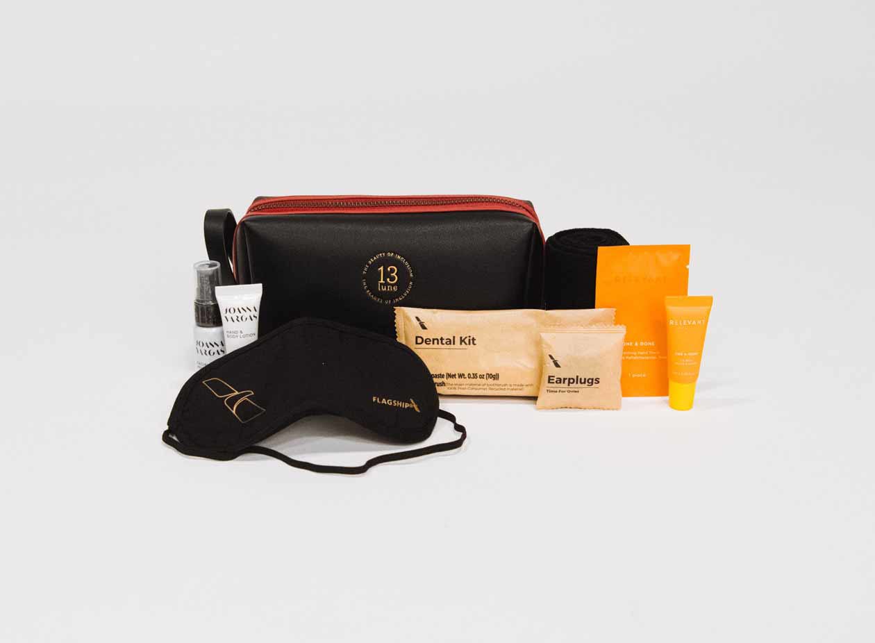 American Airlines Limited Edition Thirteen Lune Flagship First Class Amenity Kit Copyright © American Airlines