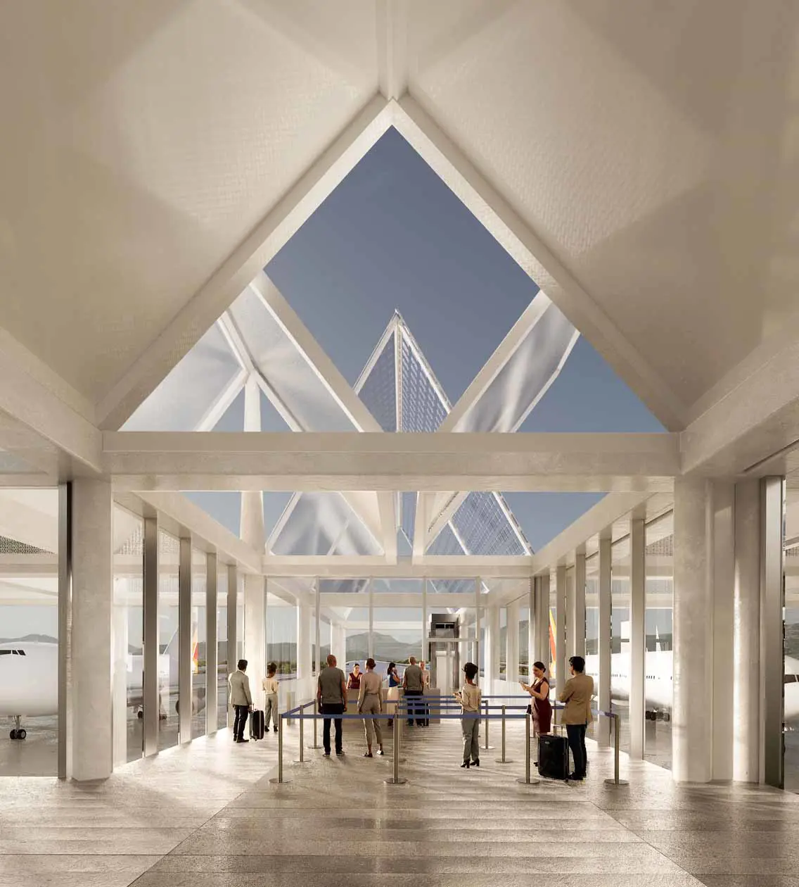 Progetto di ampliamento del nuovo aeroporto Costa d’Amalfi a Salerno. Copyright © Atelier(s) Alfons Femia.