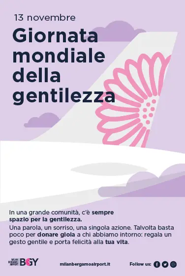 Manifesto BGY Airport Giornata della Gentilezza 2022