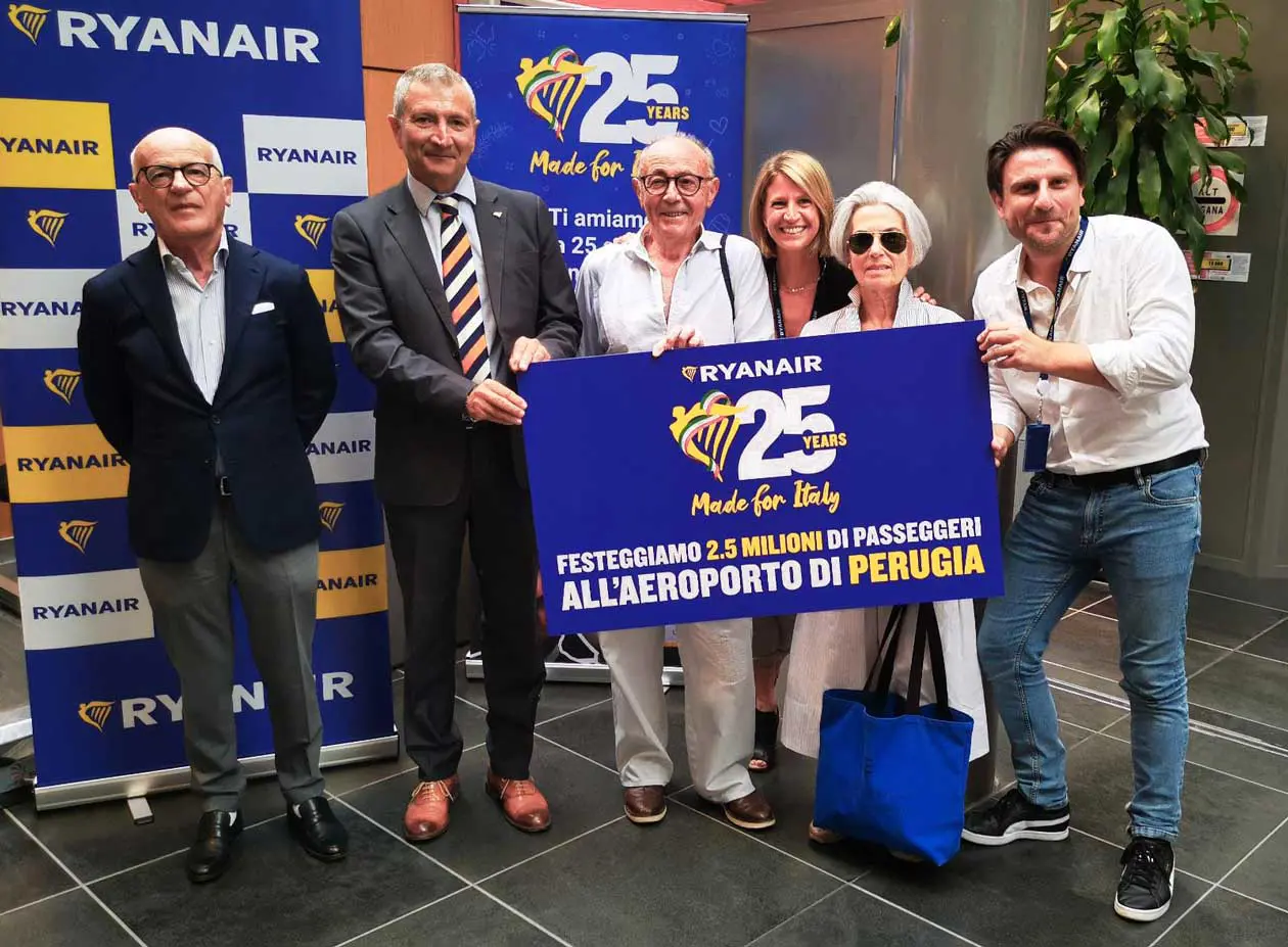 Voli Ryanair da Perugia per l'estate.