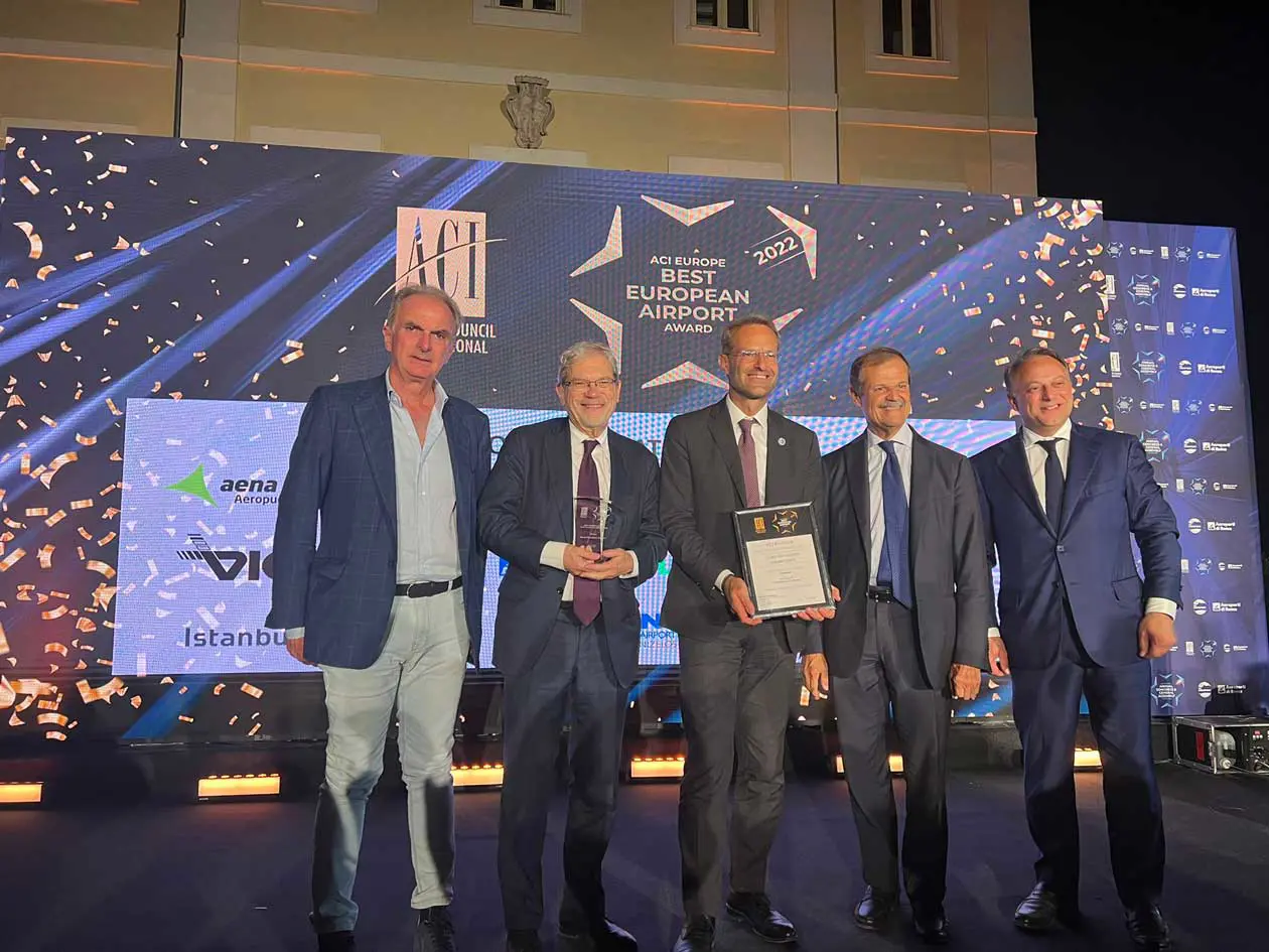 Il Leonardo da Vinci confermato miglior aeroporto d'Europa. Lo scalo di Fiumicino premiato per la quarta volta negli ultimi 5 anni con l’Aci Europe Best Airport Awards 2022