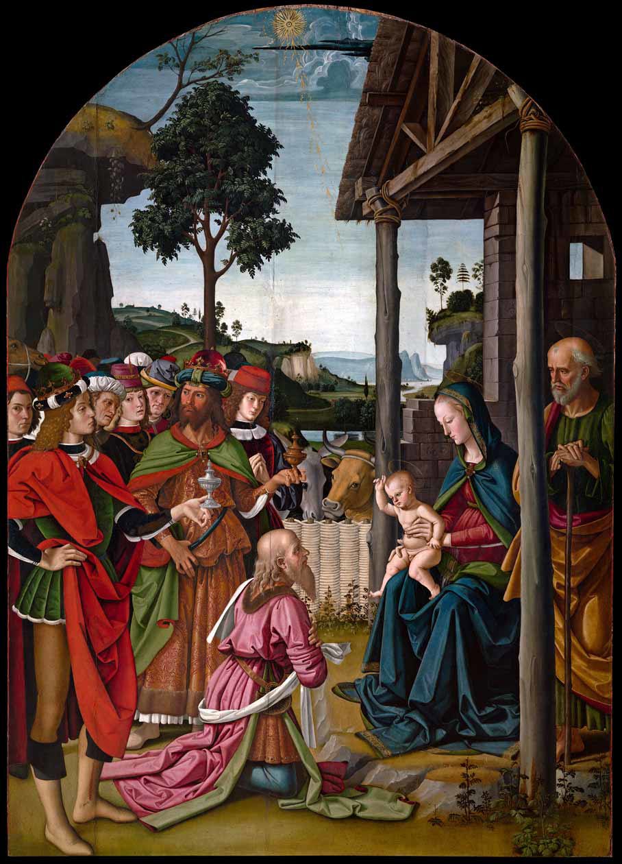 Perugino, Adorazione dei Magi, 1475 circa, olio su tavola, Perugia, Galleria Nazionale dell’Umbria.