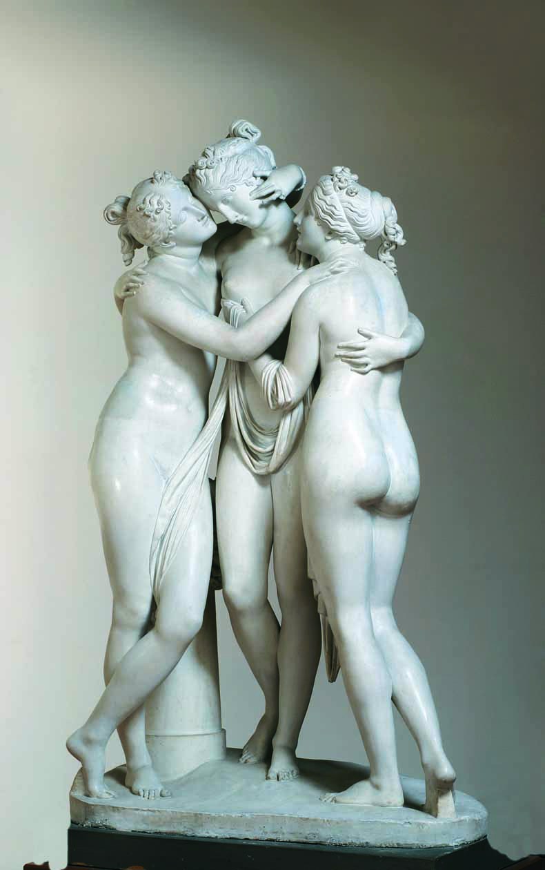 Antonio Canova, Le tre Grazie, gesso, 173 °- 100 °- 60 cm, Perugia, Fondazione Accademia di Belle Arti “Pietro Vannucci”.