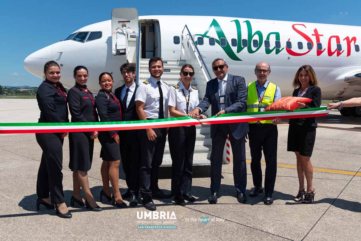 Inaugurazione volo Albastar Perugia-LameziaTerme
