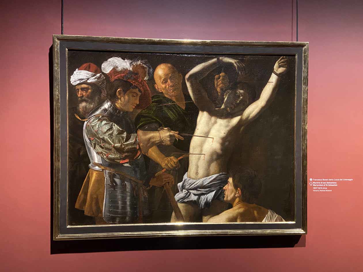 Francesco Boneri detto Cecco del Caravaggio, Martirio di San sebastiano, 1607-1612 circa, olio su tela, Varsavia Museo Nazionale. Foto: Copyright © Avion Tourism Magazine.