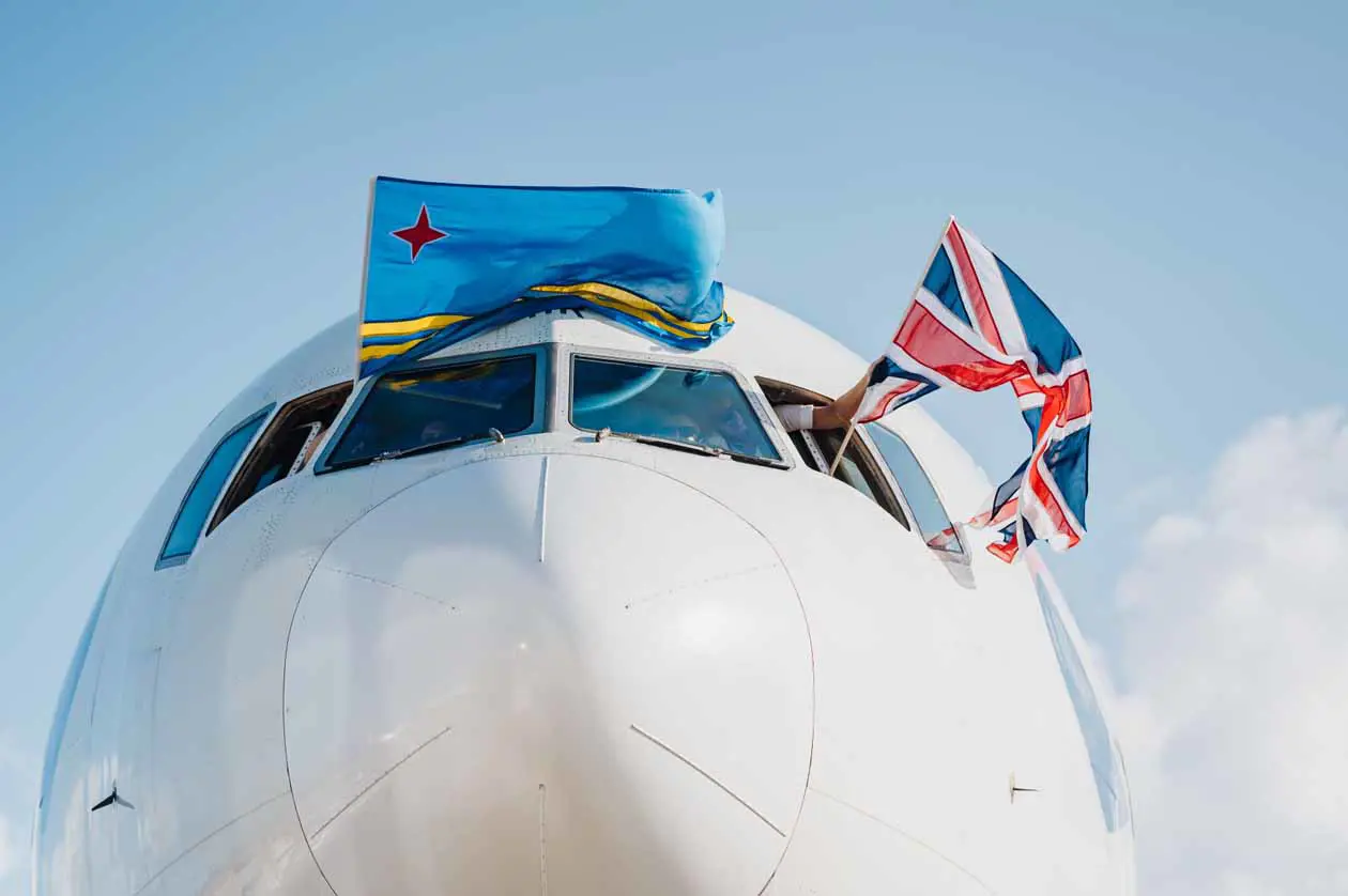 Touchdown in Aruba - credit ARTN photography