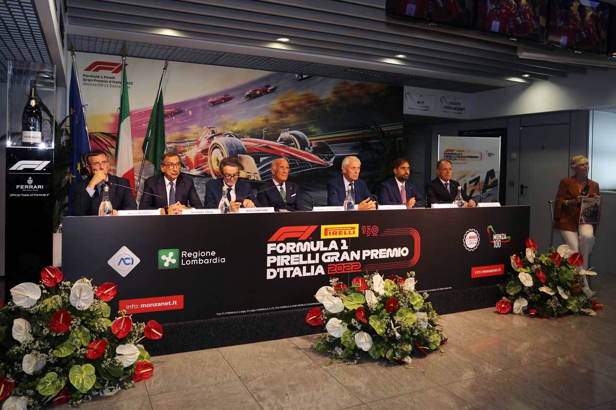 Conferenza stampa di presentazione del Formula 1 Pirelli Gran Premio d’Italia 2022 nella Sala Stampa Tazio Nuvolari dell'Autodromo di Monza