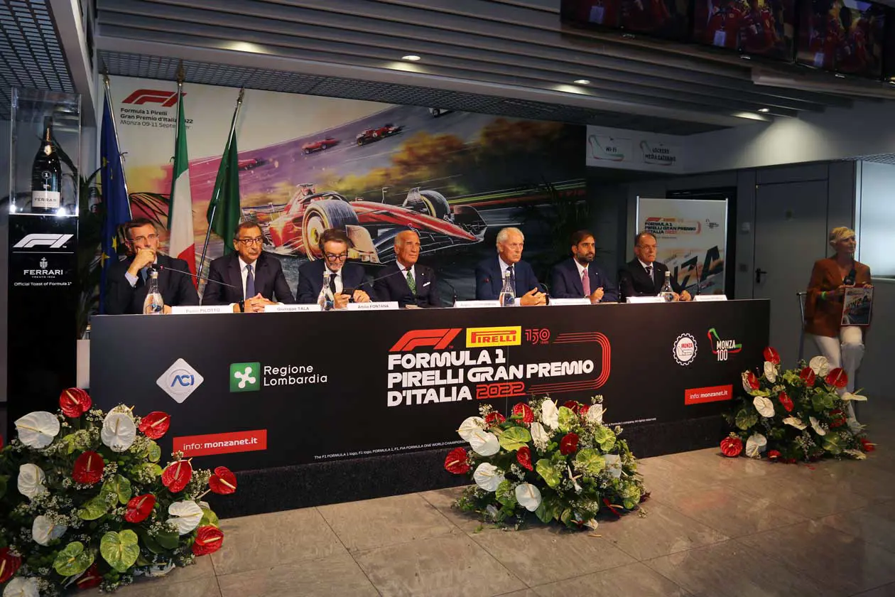 Conferenza stampa di presentazione del Formula 1 Pirelli Gran Premio d’Italia 2022 nella Sala Stampa Tazio Nuvolari dell'Autodromo di Monza