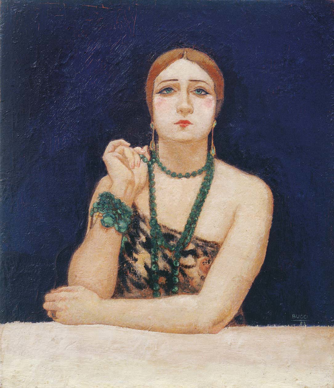 ANSELMO BUCCI Rosa Rodrigo (la bella), 1923-1925 olio su tela, 72 x 60 Matteo Maria Marpelli Arte Moderna e Contemporanea