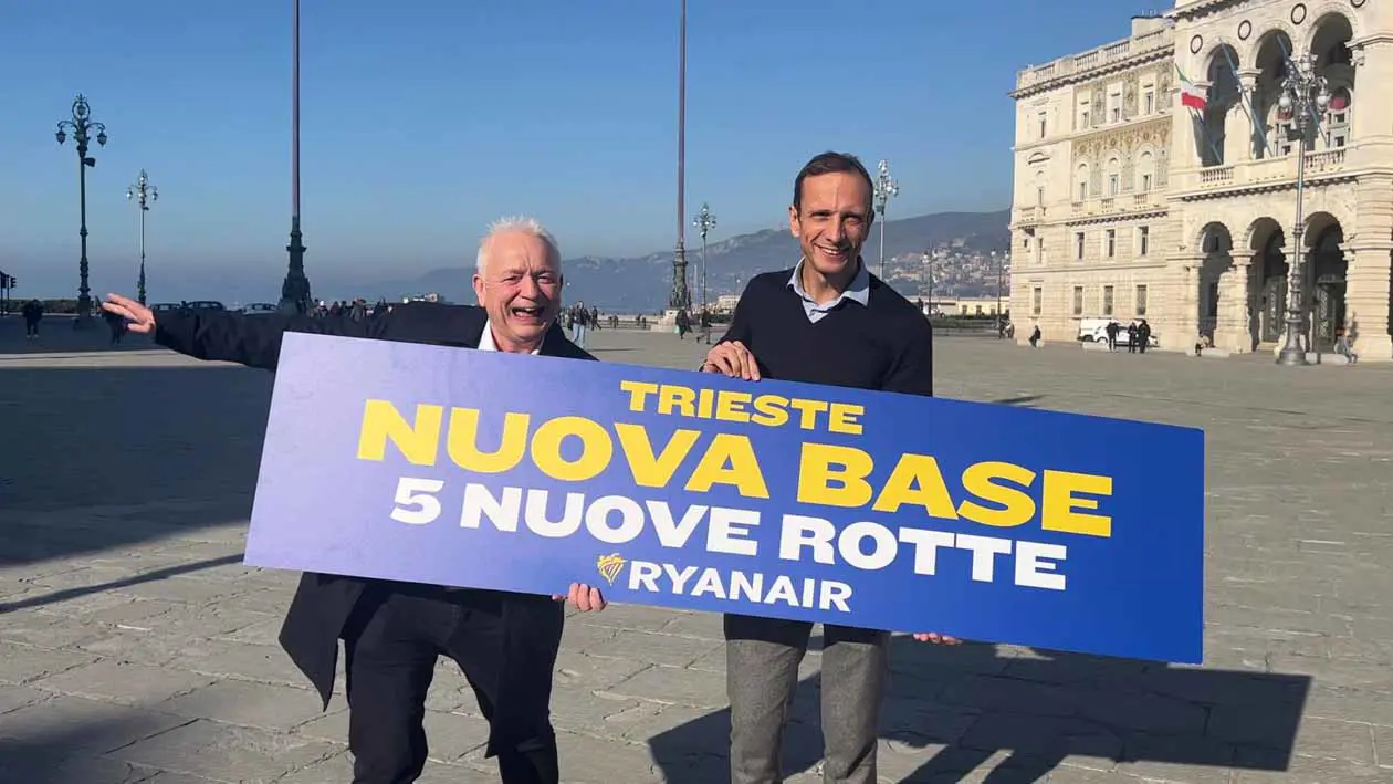 Ryanair 5 nuove rotte  Trieste. Foto: Copyright © Ryanair