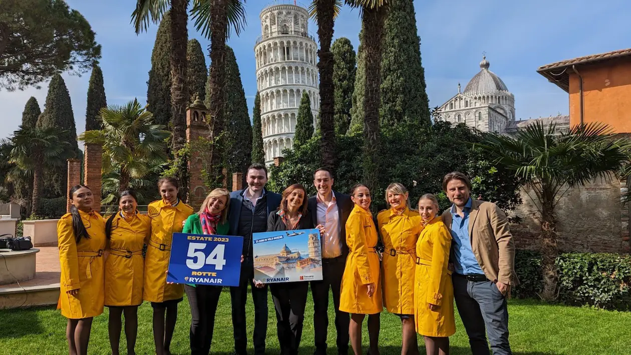 Ryanair lancia l'operativo estivo 2023 a Pisa. Copyright © Ryanair.