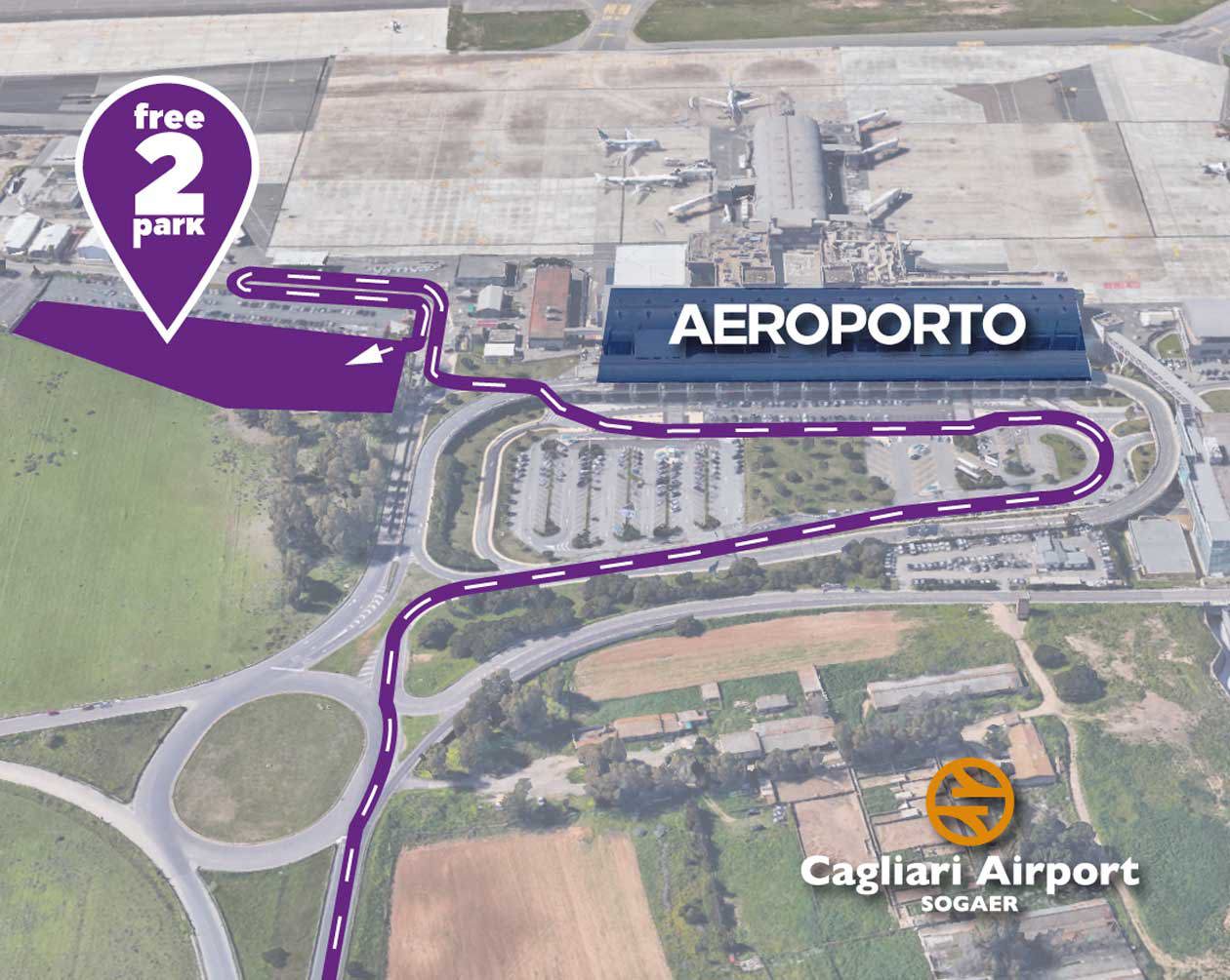 Aeroporto di Cagliari: nuovo parcheggio Free2Park. Copyright © Aeroporto di Cagliari.